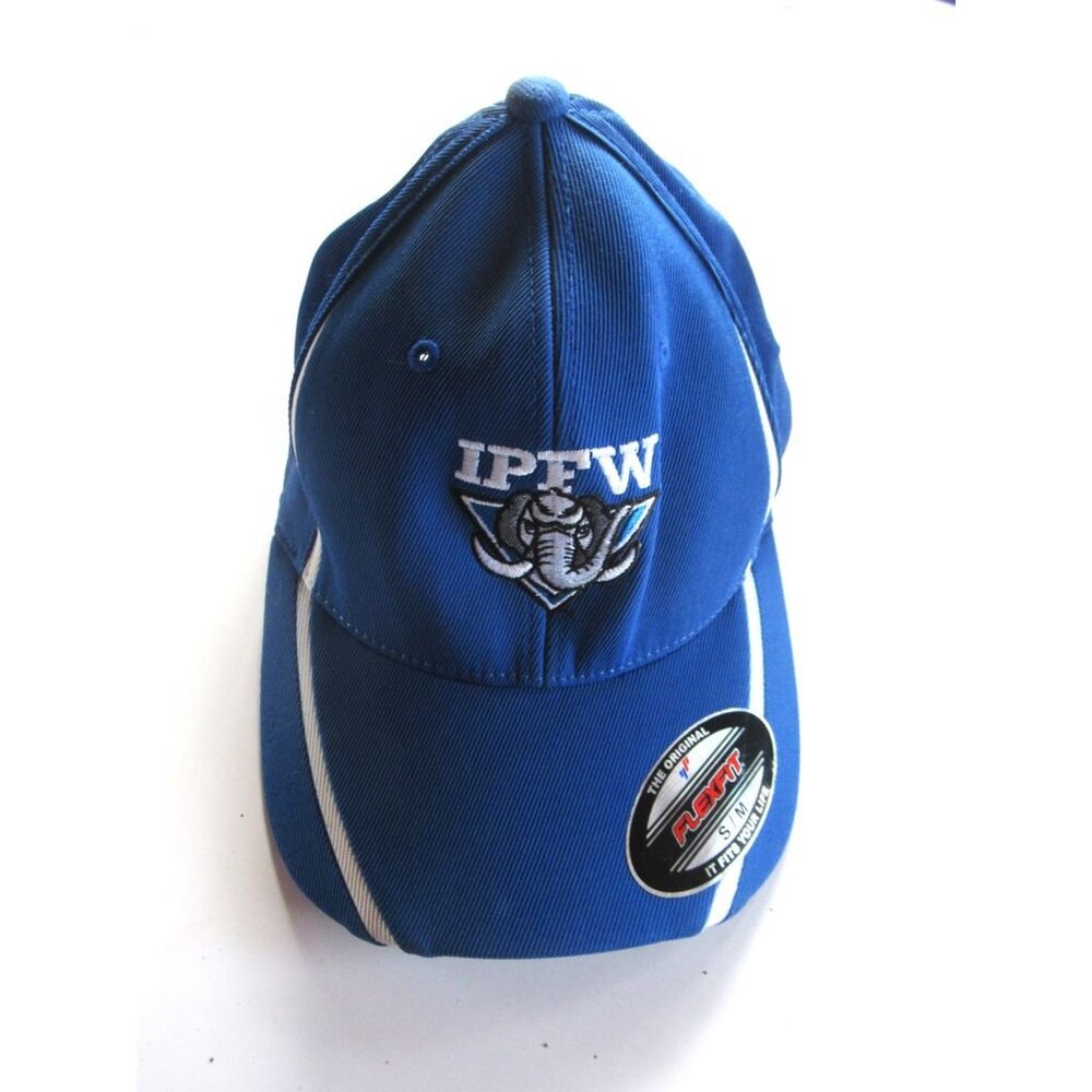 Sport-Tek Flexfit IPFW Mastadon Logo Hat/Cap Unisex Blue Nylon Size S/M NEW